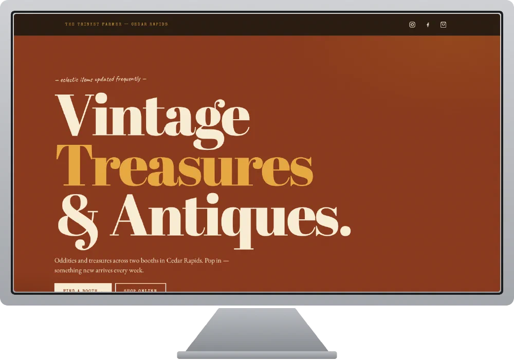 The Trinket Farmer website screenshot